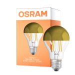 Osram Classic LED E27 Birne Fadenlampe Spiegel Gold 6.5W 650lm - 827 Extra Warmweiß | Ersatz Für 50W