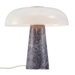 DFTP by Nordlux Tischlampe Glossy Marmor und Glas Grau | 320mm - Geeignet für 1x E27