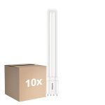 Mehrfachpackung 10x Philips CorePro PL-L LED Glühbirne EM/Mains 12W - 830 Warmweiß | 4-Pins - Ersatz Für 24W