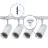 Bright Choice Komplettset 1-Phasen Rail 1 Meter Weiß | incl. 4x Spot + GU10 2700K 3W Dimmbar + Abschlusskappe, Stromanschluss