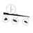 Bright Choice Rail Set 1-Phasen 2 Meter Schwarz | incl. Abschlusskappe, Stromanschluss und I-Verbinder