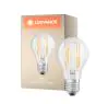 Ledvance Classic LED E27 Birne Fadenlampe Klar 7.5W 1055lm - 827 Extra Warmweiß | Dimmbar - Ersatz für 75W