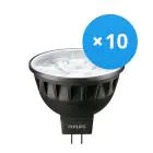 Mehrfachpackung 10x Philips Master LED Spot GU5.3 MR16 7.5W 500lm 24D - 930 Warmweiß | Höchste Farbwiedergabe - Dimmbar - Ersatz für 50W
