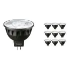 Mehrfachpackung 10x Philips Master LED Spot GU5.3 MR16 6.7W 440lm 60D - 930 Warmweiß | Höchste Farbwiedergabe - Dimmbar - Ersatz für 35W
