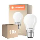 Mehrfachpackung 10x Ledvance Classic LED B22 Birne Matt 3.4W 470lm - 827 Extra Warmweiß | Dimmbar - Ersatz Für 40W